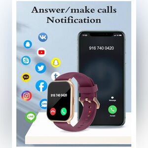 RUIMEN Smart Watches for Women Men (Answer/Make Calls), 1.8" Smartwatch